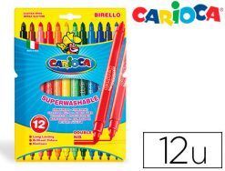 ROTULADORES CARIOCA BIRELLO BIPUNTA 12 COLORES
