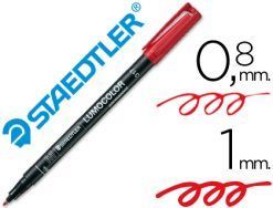 ROTULADOR PERMANENTE STAEDTLER LUMOCOLOR M ROJO