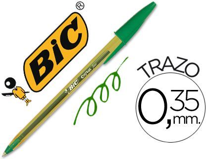 BOLIGRAFO BIC CRISTAL PUNTA FINA VERDE