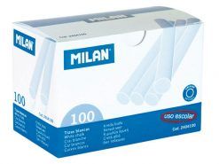 TIZA MILAN C/100 BLANCA LIBRE DE TODO TIPO DE ALERGENOS