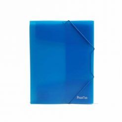 CARPETA Fº PP CON SOLAPAS Y GOMILLAS PRAXTON AZUL
