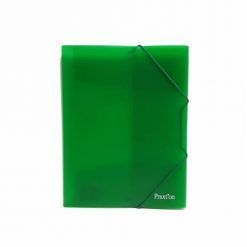 CARPETA Fº PP CON SOLAPAS Y GOMILLAS PRAXTON VERDE