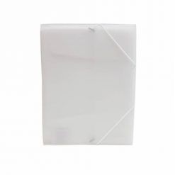 CARPETA Fº PP CON SOLAPAS Y GOMILLAS PRAXTON BLANCA