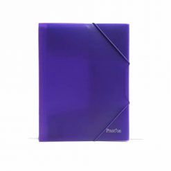 CARPETA Fº PP CON SOLAPAS Y GOMILLAS PRAXTON MORADA